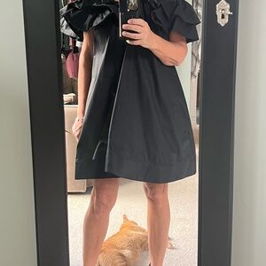 BHLDN Black Dress with Ruffle Detail - By Anthropologie, never worn